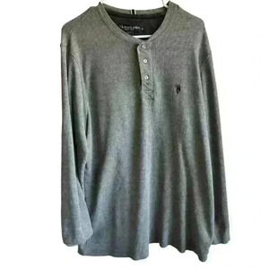 Men’s Gray Longsleeve Polo Size XL